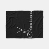 Funny No Skiing Today  Fleecedecke (Vorderseite (Horizontal))