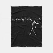 Funny No Skiing Today  Fleecedecke (Vorderseite)