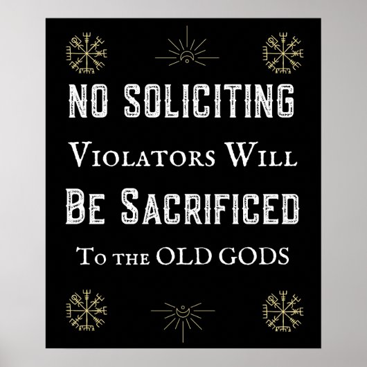 Funny no Solicing Old Gods Pagan Poster (Vorne)