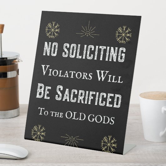 Funny no Solicing Pagan Norse Runes Old Gods Sockelschild (In Situ)