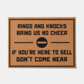 Funny No Solicing Spaß Rustic Brown Introvertierte Fußmatte (Vorderseite)