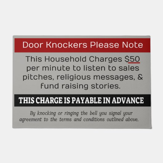 Funny No Soliciting Door Mat Sarcastic Einzigartig Fußmatte (Vorderseite)