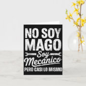 Funny No Soy Mago Soy Mecánico Car Mechanic Spani- Karte (Gelbe Blume)