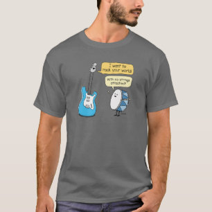 Funny No Strings Angehängte Gitarre mit Trommelfel T-Shirt