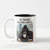 Funny No Talkie Before Coffee Gorilla Tasse (Links)
