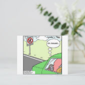 Funny No Tintenfisch Zone Postkarte (Stehend Vorderseite)