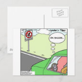 Funny No Tintenfisch Zone Postkarte (Vorne/Hinten)