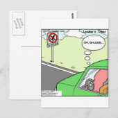 Funny No Tintenfisch Zone Postkarte (Vorne/Hinten)