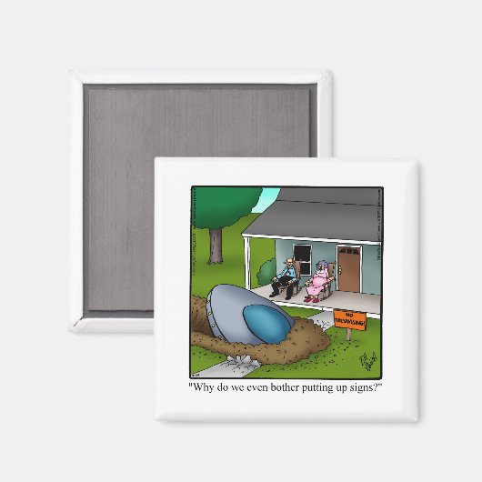 Funny No Trespassing Spaß Magnete Magnet (Vorderseite/Rückseite)