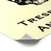 Funny No tresping sign Poster (Ecke)