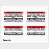 Funny No verlangt Sign. Türknaller bitte Rechteckiger Aufkleber (Blatt)