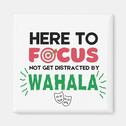 Funny NO WAHALA Focus Magnet (Vorne)