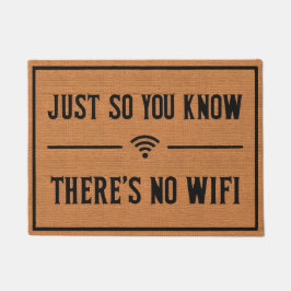 Funny No Wifi Rustikales Brown Burlap Muster Fußmatte