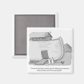 Funny Noahs Ark Grill Cartoon Spaß Magnet (Vorderseite/Rückseite)