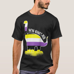 Funny Non Binosaur Enby Genderqueer Non Binary T-Shirt