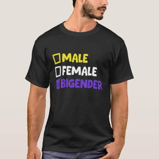 Funny Nonbinary And Bigender T-Shirt (Vorderseite)