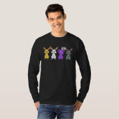 Funny Nonbinary Bunny Gift T-Shirt (Vorne ganz)