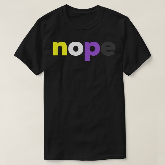 Funny Nonbinary Pridenope NonbinaryLGBTQ Enby Flag T-Shirt (Design vorne)