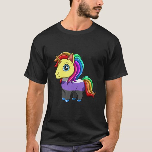 Funny nonbinary und Genderqueer Unicorn T-Shirt (Vorderseite)