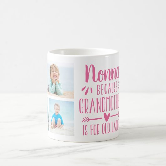 Funny Nonna Grandchildren Kaffeetasse (Mittel)