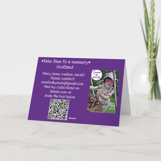 Funny Nonnery Karte (Rückseite)