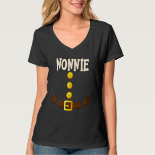 Funny Nonnie Christmas Gnome Dwarf Matching Elf Co T-Shirt