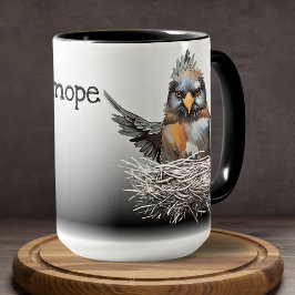 Funny Nope Bird Painting Sarcastic Kaffeetasse