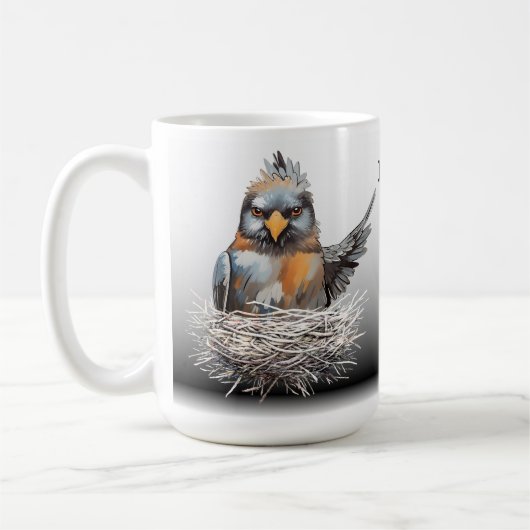 Funny Nope Bird Painting Sarcastic Kaffeetasse (Links)