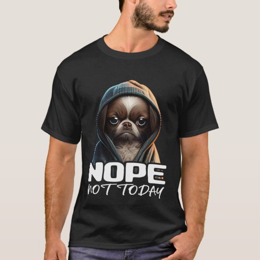Funny Nope heute nicht Dackel ich mag Dackel Nr. T-Shirt (Vorderseite)