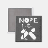 Funny Nope Hockey Goalie Magnet (Vorderseite/Rückseite)