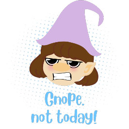 Funny Nope nicht heute Text Grumpy Gnome Gesicht T-Shirt