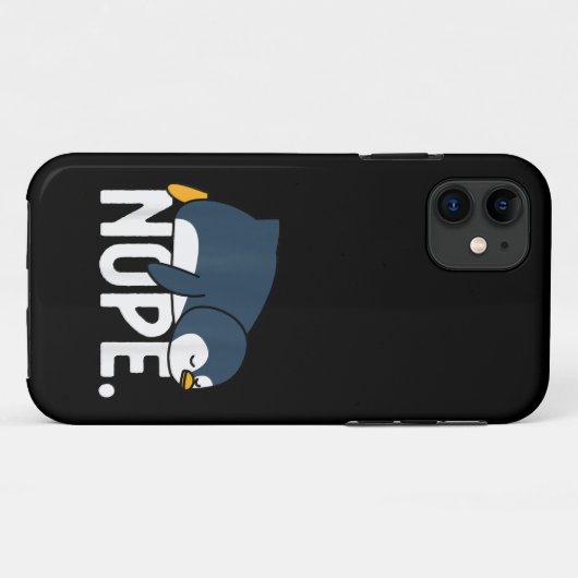 Funny Nope Not Lazy Pinguin Animal Lover Case-Mate iPhone Hülle (Rückseite (Horizontal))