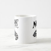 Funny Nope Not Today Müred Raccoon Kaffeetasse (Mittel)