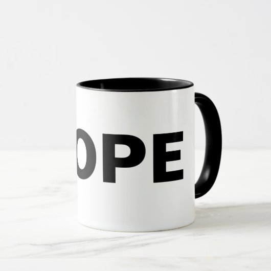 Funny NOPE Tasse (VorderseiteRechts)