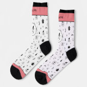 Funny Nordic Gnomes Reindeer Winterbaume Socken (Linkes Detail)