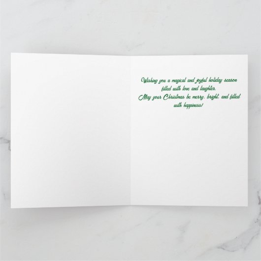 Funny Nordic Reindeer Pattern Karte (Innenseite)