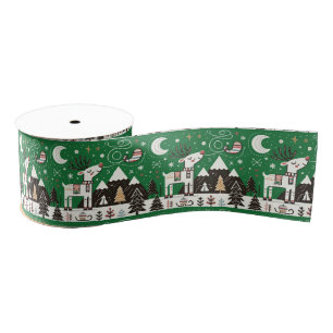 Funny Nordic Reindeer Pattern Ripsband