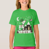 Funny Nordic Reindeer Pattern T-Shirt (Vorderseite)