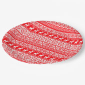 Funny Nordic Ugly Christmas Sweater Party Pappteller (Schrägansicht)