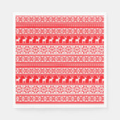 Funny Nordic Ugly Christmas Sweater Party Serviette (Vorderseite)