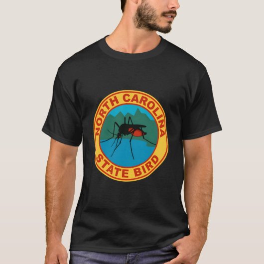 Funny North Carolina Mosquito Staat Bird T-Shirt (Vorderseite)