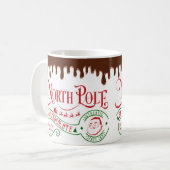Funny North Pole Heiße Schokolade Weihnachten Kaffeetasse (Vorderseite Links)