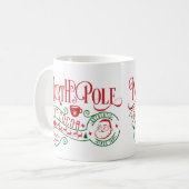 Funny North Pole Heiße Schokolade Weihnachten Kaffeetasse (Vorderseite Links)
