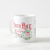 Funny North Pole Heiße Schokolade Weihnachten Kaffeetasse (Vorderseite Links)