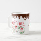 Funny North Pole Heiße Schokolade Weihnachten Kaffeetasse (Vorderseite Links)