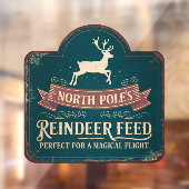 Funny North Pole Rentiere gefüttert Vintag Fensteraufkleber (Blatt 2)