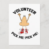Funny Nose Volunteer Pick me Cartoon Postkarte (Vorderseite)