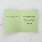 Funny Nostalgic Chipmunk Freunde denken über Sie Karte (Innenseite)