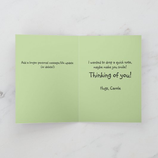 Funny Nostalgic Chipmunk Freunde denken über Sie Karte (Innenseite)