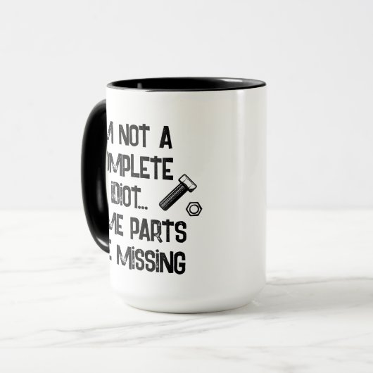 Funny Not a Complete Idiot Tasse (Vorderseite Links)